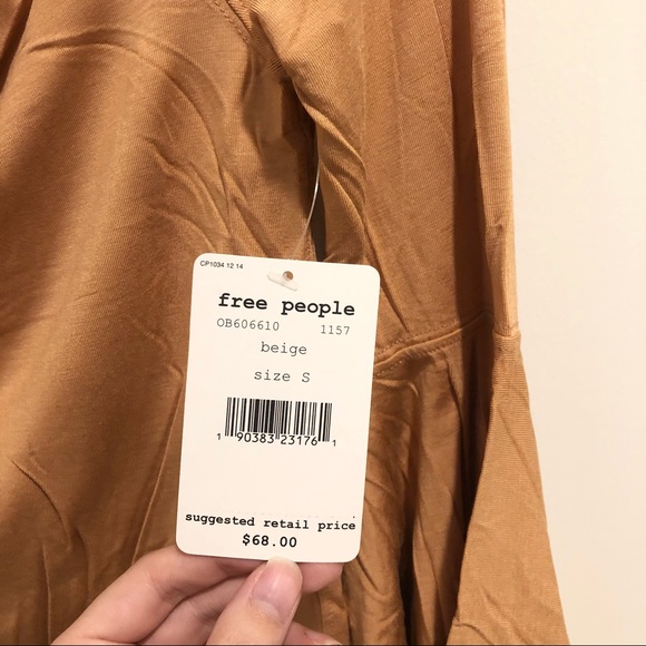 NEW Free People Birds Of Paradise Off the Shoulders Bell Sleeve Top - Size Small - Picture 7 of 8